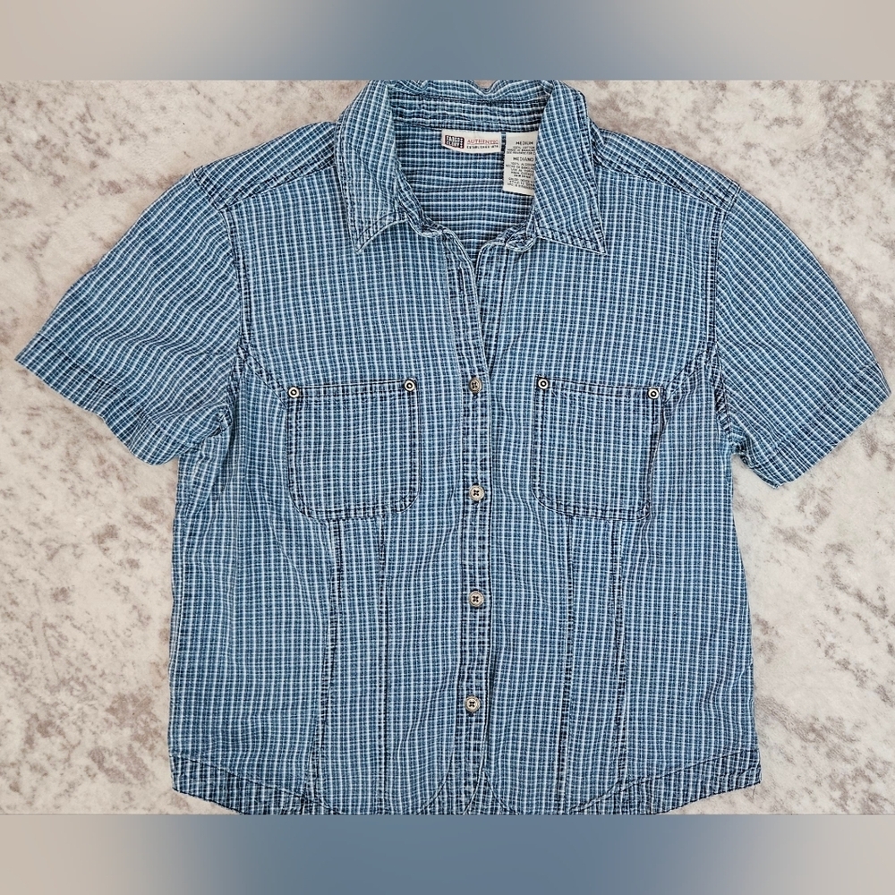 Vintage Womens Faded Glory Denim Button Down
